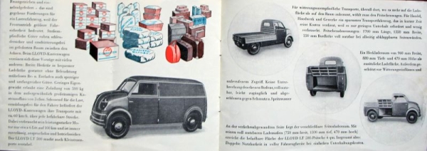 Lloyd LT 500 Modelprogram 1953 "Der neue Typ" Carbrochure (6475)